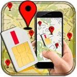 mobile sim and location info android application logo